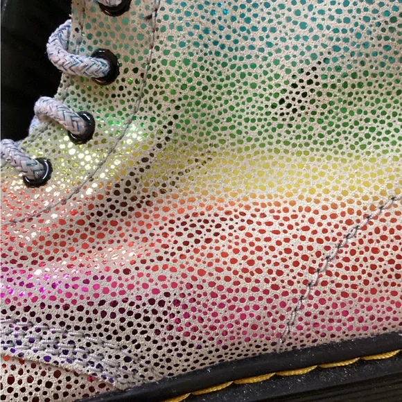 Dr. Martens Black and White Lace-Up Boots - Picture 7 of 15